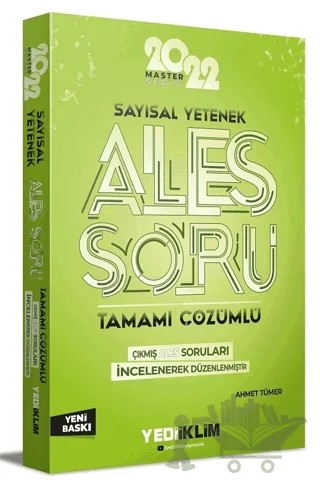 2022 ALES Master Sayısal Yetenek Soru Bankası Çözümlü – Kolektif – Yediiklim Yayınları kitap kapağı