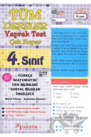 4. Sınıf Tüm Dersler Yaprak Test Çek Kopar – Kolektif – Faktör Yayınları kitap kapağı