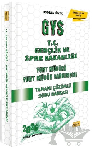 2026 T.C. Gençlik ve Spor Bakanlığı GYS Yurt Müdürü - Yurt Müdür Yardımcısı Tamamı Çözümlü Soru Bankası – Osman Ünlü – Makro Kitabevi kitap kapağı