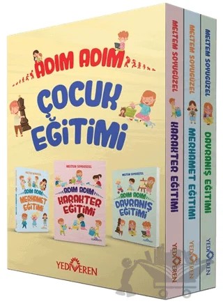 Adım Adım Çocuk Eğitimi Kutulu Set – Meltem Soyugüzel – Yediveren Yayınları kitap kapağı