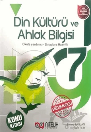 7. Sınıf Din Kültürü ve Ahlak Bilgisi Konu Kitabı – Emine Arslan, Raşit Cesur – Nitelik Yayınları - Bayilik kitap kapağı