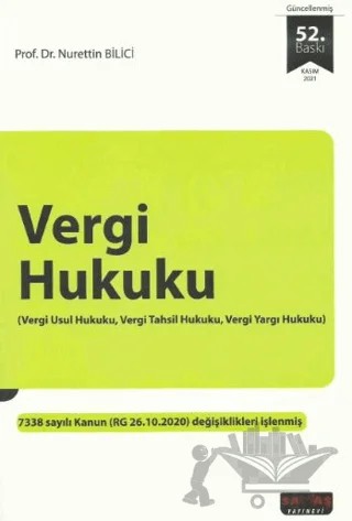 Vergi Hukuku – Nurettin Bilici – Savaş Yayınevi kitap kapağı