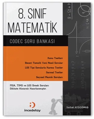 8. Sınıf LGS Matematik Codec Soru Bankası – Serhat Aydoğmuş – İncedetay Yayıncılık kitap kapağı