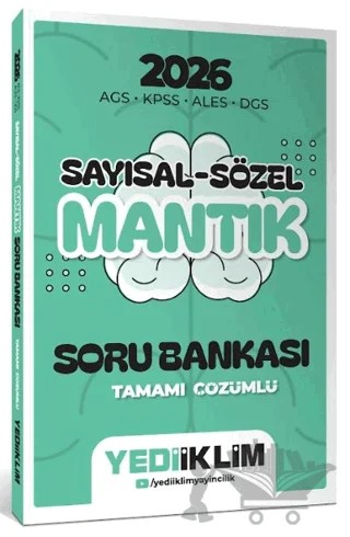2026 AGS KPSS ALES DGS Sayısal Sözel Mantık Tamamı Çözümlü Soru Bankası – Kolektif – Yediiklim Yayınları kitap kapağı