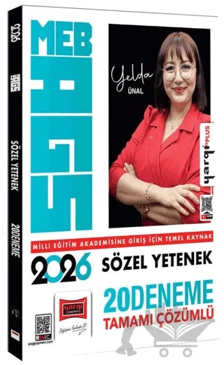 2026 MEB-AGS Sözel Yetenek Tamamı Çözümlü 20 Deneme – Yelda Ünal – Yargı Yayınevi kitap kapağı