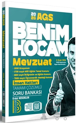 2026 KPSS AGS Mevzuat Tamamı Çözümlü Soru Bankası – Erdal Kesekler – Benim Hocam Yayınları kitap kapağı