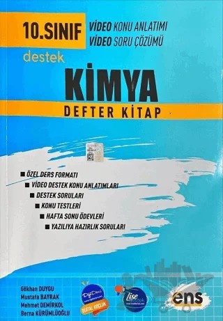 10. Sınıf Kimya Destek Defter Kitap – Kolektif – ENS Yayınları kitap kapağı