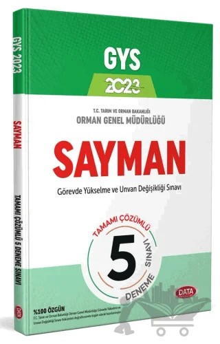 Orman Genel Müdürlüğü Sayman Görevde Yükselme Sınavı Tamamı Çözümlü 5 Deneme – Kolektif – Data Yayınları kitap kapağı