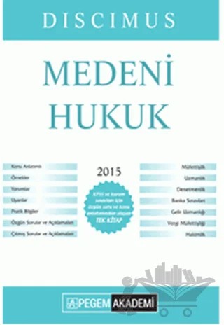 2015 KPSS - A Medeni Hukuk Konu Anlatımı – Kolektif – Pegem Akademi Yayıncılık kitap kapağı