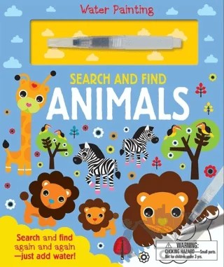 Water Painting - Search And Find Animals – Kolektif – IMAGINE THAT kitap kapağı