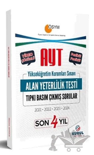 AYT Son 4 Yıl Tıpkı Basım Çıkmış Sorular ve Video Çözümleri – Kolektif – Kurul Yayıncılık kitap kapağı