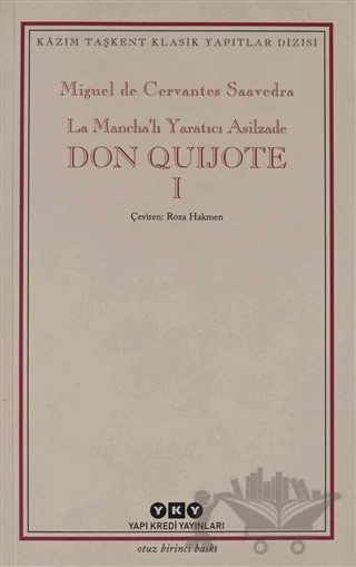 Don Quijote 1.Cilt – Miguel de Cervantes Saavedra – Yapı Kredi Yayınları kitap kapağı