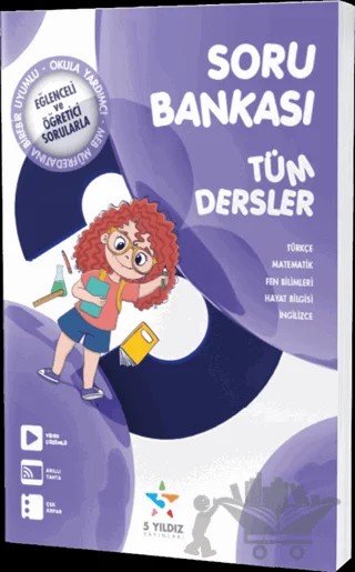 3. Sınıf Tüm Dersler Soru Bankası – Özge Ülkü, Raziye Sude Oğuz, Kamer Sağlam, Talip Yurtseven – 5 Yıldız Yayınları kitap kapağı