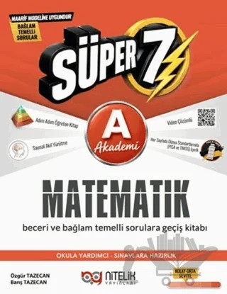 7. Sınıf Matematik Süper A Soru Kitabı – Özgür Tazecan, Barış Tazecan – Nitelik Yayınları kitap kapağı