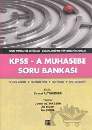 KPSS - A Muhasebe Soru Bankası – Ali Biçer, Cemal Altınkeser, İsa Şenel – Gazi Kitabevi kitap kapağı