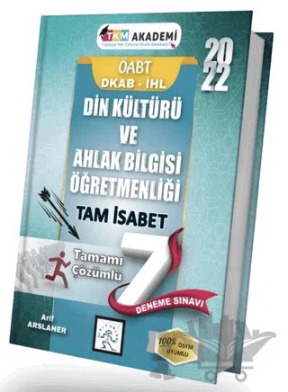 2022 ÖABT Din Kültürü ve Ahlak Bilgisi Tam İsabet 7 Deneme Çözümlü – Arif Arslaner – TKM Akademi kitap kapağı