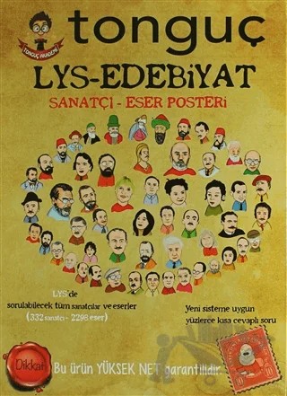 LYS Edebiyat Sanatçı ve Eser Posteri – Kolektif – Tonguç Akademi kitap kapağı
