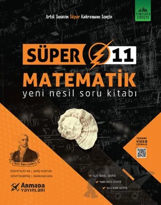 Armada Süper 11.Sınıf Matematik Yeni Nesil Soru Kitabı – Özgür Tazecan, Barış Tazecan, Vedat Demirtaş, Ramazan Kaya – Armada Yayınları kitap kapağı