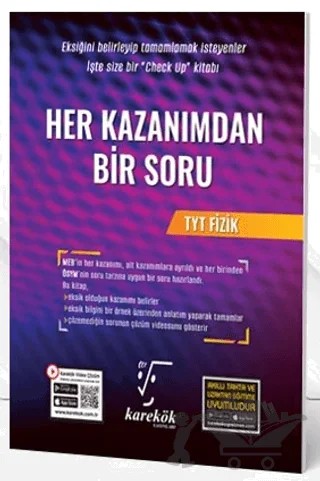 TYT Fizik Her Kazanımdan Bir Soru – Tufan Koru – Karekök Yayıncılık kitap kapağı