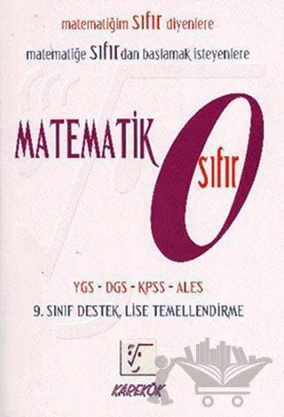 Karekök Matematik Sıfır – Hüseyin Buğdayoğlu, Muharrem Duş – Karekök Yayıncılık kitap kapağı