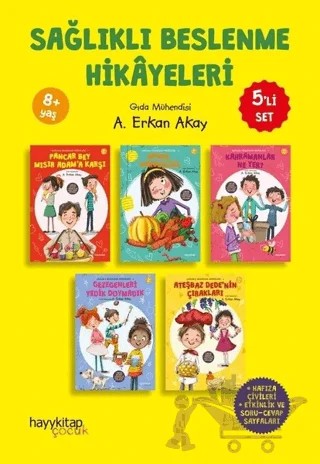 Sağlıklı Beslenme Hikayeleri (5 Kitap Takım) – A. Erkan Akay – Hayykitap kitap kapağı
