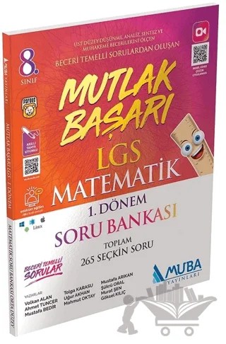 8. Sınıf LGS Matematik 1. Dönem Mutlak Başarı Orta Soru Bankası – Kolektif – Muba Yayınları kitap kapağı