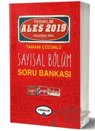 2019 ALES Sayısal Bölüm Soru Bankası Çözümlü – Kolektif – Yediiklim Yayınları kitap kapağı