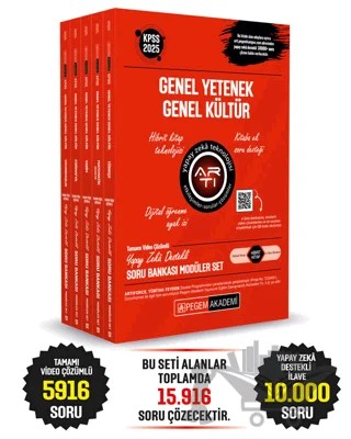 2025 KPSS Genel Yetenek Genel Kültür Tamamı Çözümlü Soru Bankası Seti - (5 Kitap) – Kolektif – Pegem Akademi Yayıncılık kitap kapağı