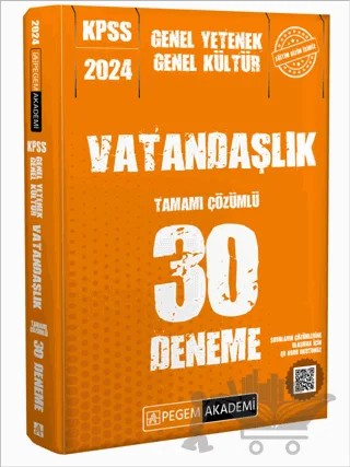 2024 KPSS Genel Kültür Genel Yetenek Vatandaşlık 30 Deneme – Kolektif – Pegem Akademi Yayıncılık kitap kapağı
