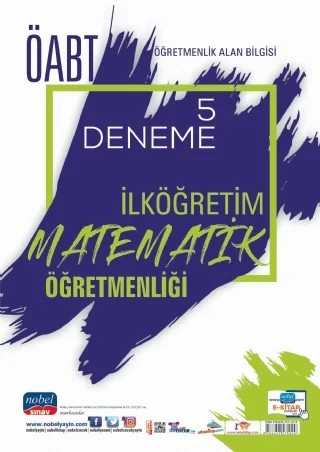 ÖABT İlköğretim Matematik Öğretmenliği - Öğretmenlik Alan Bilgisi - 5 Deneme – Komisyon – Nobel Sınav kitap kapağı