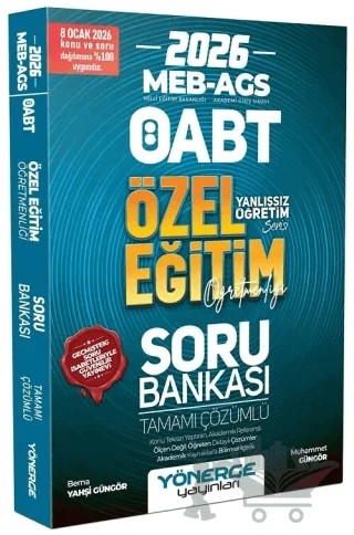 2026 ÖABT MEB-AGS Özel Eğitim Öğretmenliği Soru Bankası – Berna Yahşi Güngör, Muhammet Güngör – Yönerge Yayınları kitap kapağı