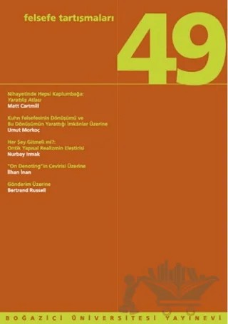 Felsefe Tartışmaları: 49 – Kolektif – Boğaziçi Üniversitesi Yayınevi kitap kapağı