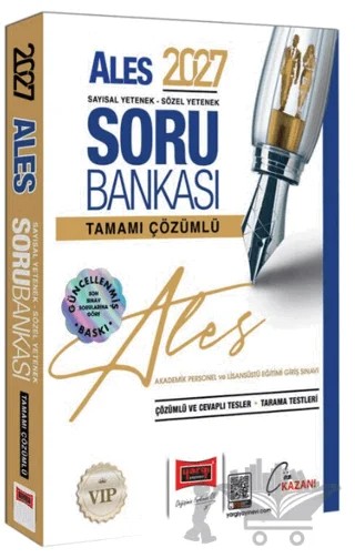 2027 ALES VİP Sayısal-Sözel Yetenek Tamamı Çözümlü Soru Bankası – Kolektif – Yargı Yayınevi kitap kapağı