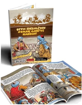Şeyh Edebali'den Osman Gazi'ye Nasihat (Çizgi Roman) – Murat Sevinç – Bordo Ressam kitap kapağı