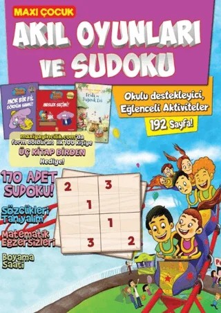Maxi Çocuk Akıl Oyunları ve Sudoku 9 – Bertan Kodamanoğlu – Maxi Yayıncılık kitap kapağı