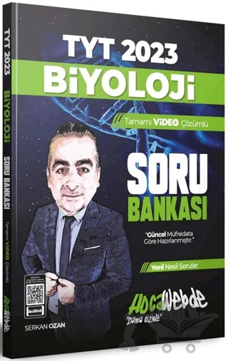 2023 TYT Biyoloji Tamamı Video Çözümlü Soru Bankası – Serkan Ozan – HocaWebde Yayınları kitap kapağı