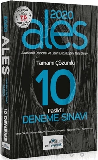 2020 ALES 10 Fasikül Deneme Sınavı – Kolektif – İrem Yayıncılık kitap kapağı