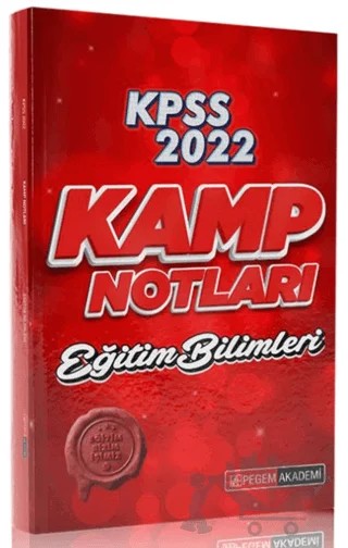 2022 KPSS Eğitim Bilimleri Kamp Notları – Kolektif – Pegem Akademi Yayıncılık kitap kapağı
