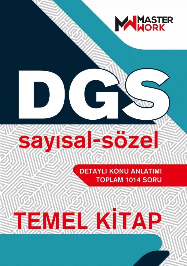 DGS Temel Kitap / Sayısal-Sözel Detaylı Konu Anlatımı – Komisyon – MasterWork kitap kapağı
