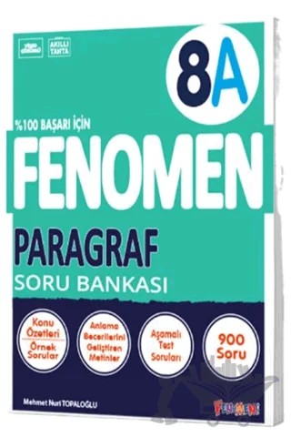 8. Sınıf Paragraf A Soru Bankası – Kolektif – Fenomen Yayınları kitap kapağı