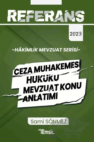 Hakimlik Ceza Muhakemesi Hukuku Mevzuat Konu Anlatımı – Sami Sönmez – Temsil Kitap kitap kapağı