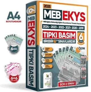 2025 MEB EKYS ÖSYM Çıkmış Soru Tıpkı Basım Deneme Paketi 6lı Türkiye Geneli Soru Kitapçıkları – Kolektif – Karakutu Yayın kitap kapağı