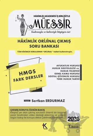 Müessir HMGS Fark Dersler Çıkmış Soru Bankası – Sertkan Erdurmaz – Kuram Kitap kitap kapağı