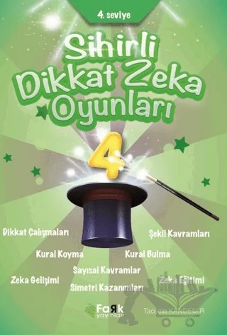 4. Seviye Sihirli Dikkat Zekâ Oyunları 4 (İlkokul) – Tacettin Kandemir – Fark Yayınları kitap kapağı