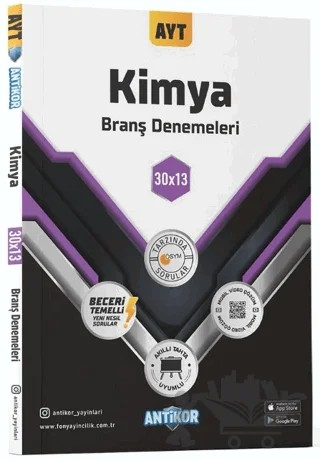 AYT Kimya 30x13 Branş Denemeleri – Kolektif – Antikor Yayınları kitap kapağı