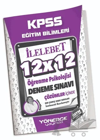 KPSS Eğitim Bilimleri Öğrenme Psikolojisi 12x12 Deneme Çözümlü – Fatma Bülbül – Yönerge Yayınları kitap kapağı