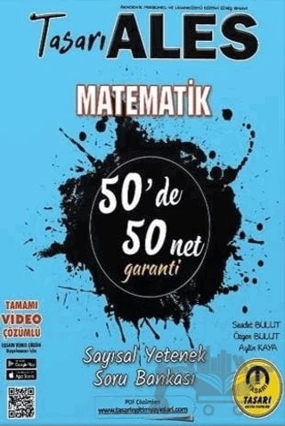 ALES Matematik 50'de 50 Net Garanti Sayısal Soru Bankası – Aylin Kaya, Özgen Bulut, Saadet Bulut – Tasarı Eğitim Yayınları kitap kapağı