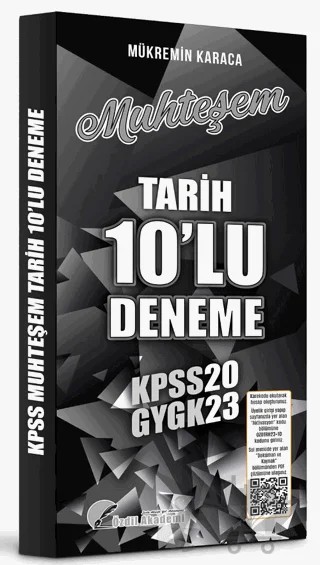 2023 KPSS Tarih 10 Deneme PDF Çözümlü – Mükremin Karaca – Özdil Akademi Yayınları kitap kapağı