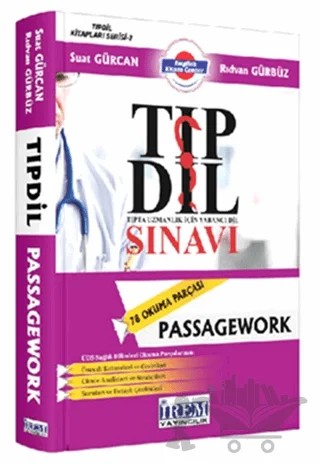 İrem Tıp Dil Sınavı Passagework Soru Bankası – Rıdvan Gürbüz, Suat Gürcan – İrem Yayıncılık kitap kapağı