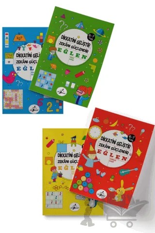 Dikkatini Geliştir, Zekanı Güçlendir ve Eğlen - 4 Kitap – Kolektif – Çocuk Gezegeni kitap kapağı